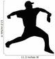 Baseball Pitcher Throwing Ball Wall Decal