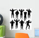 Body Building Male Forms Silhouettes Wall Decal