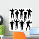Body Building Male Forms Silhouettes Wall Decal