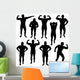 Body Building Male Forms Silhouettes Wall Decal
