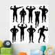 Body Building Male Forms Silhouettes Wall Decal