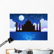 Taj Mahal Moon Stars Wall Decal