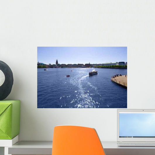 Binnenalster Hamburg Tretboote Alsterdampfer Wall Decal