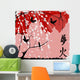 Japanese Sunset Cherry Tree Wall Decal