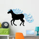 Black Silhouette Horse with Wall Decal