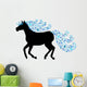Black Silhouette Horse with Wall Decal