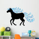 Black Silhouette Horse with Wall Decal