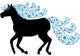 Black Silhouette Horse with Wall Decal