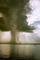 Beginning Tornado over Lake - Vertical Wall Decal