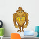 Buff Cartoon Monkey Wall Decal
