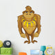 Buff Cartoon Monkey Wall Decal