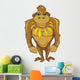 Buff Cartoon Monkey Wall Decal