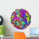 Colorful 3D Sphere Numbers Wall Decal