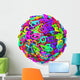 Colorful 3D Sphere Numbers Wall Decal