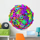 Colorful 3D Sphere Numbers Wall Decal