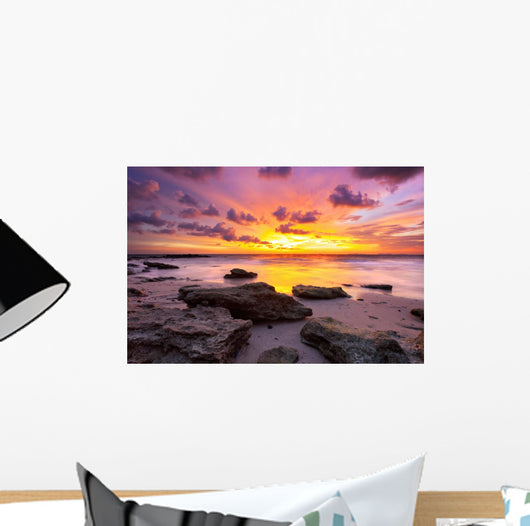 Tropical Beach Sunset Wall Decal