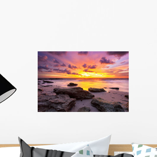 Tropical Beach Sunset Wall Decal