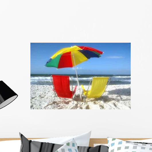 Beach Scene with Beach Wall Decal