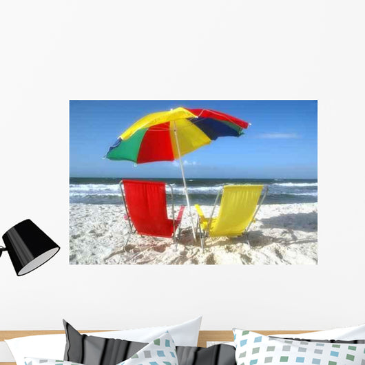 Beach Scene with Beach Wall Decal