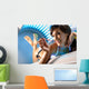 Girl with Gum Solarium Wall Decal
