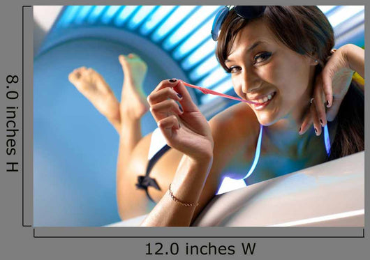 Girl with Gum Solarium Wall Decal