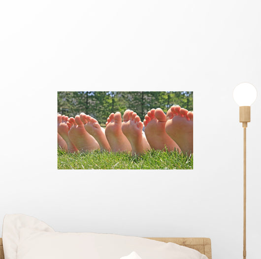 Bare Feet Row Wall Decal