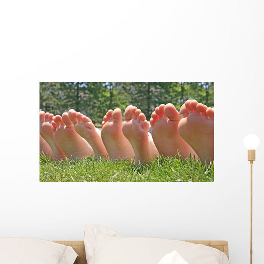 Bare Feet Row Wall Decal