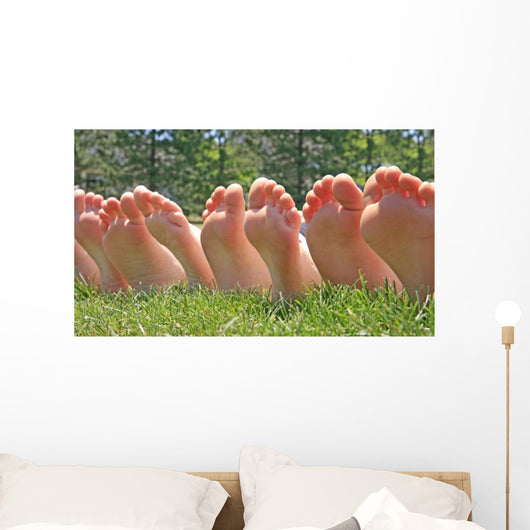 Bare Feet Row Wall Decal