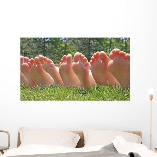 Bare Feet Row Wall Decal