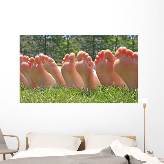 Bare Feet Row Wall Decal