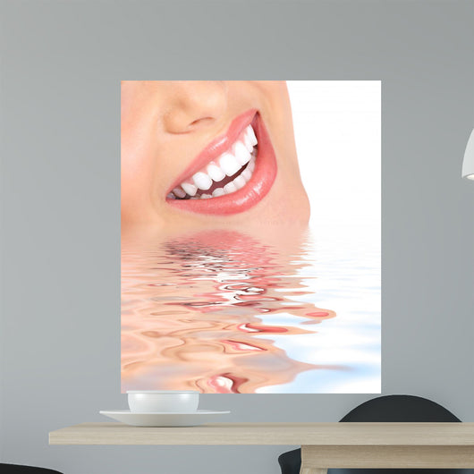 Smile and Teeth Over Water Abstract Wall Decal