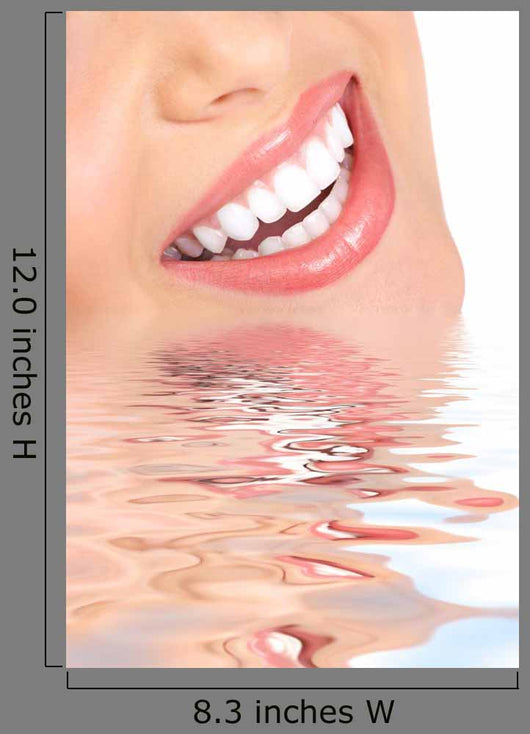 Smile and Teeth Over Water Abstract Wall Decal