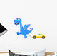 Blue Dragon with Machine Wall Decal