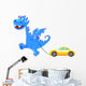 Blue Dragon with Machine Wall Decal