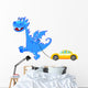 Blue Dragon with Machine Wall Decal