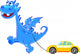 Blue Dragon with Machine Wall Decal