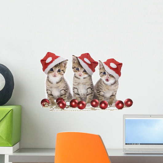 Drei Ktzchen Weihnachten Wall Decal