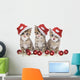 Drei Ktzchen Weihnachten Wall Decal