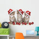 Drei Ktzchen Weihnachten Wall Decal