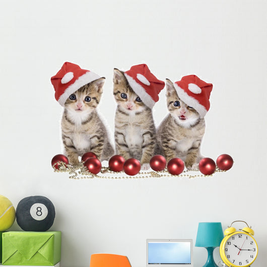 Drei Ktzchen Weihnachten Wall Decal
