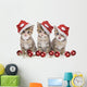Drei Ktzchen Weihnachten Wall Decal