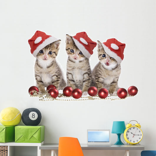 Drei Ktzchen Weihnachten Wall Decal