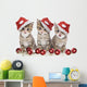 Drei Ktzchen Weihnachten Wall Decal
