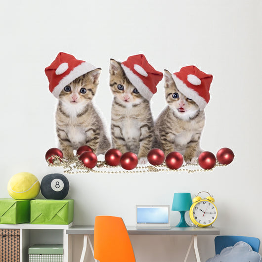 Drei Ktzchen Weihnachten Wall Decal