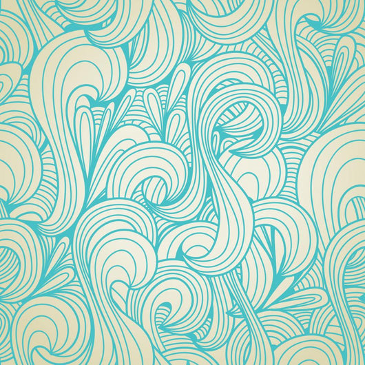 Retro Swirls Seamless Pattern Wall Decal