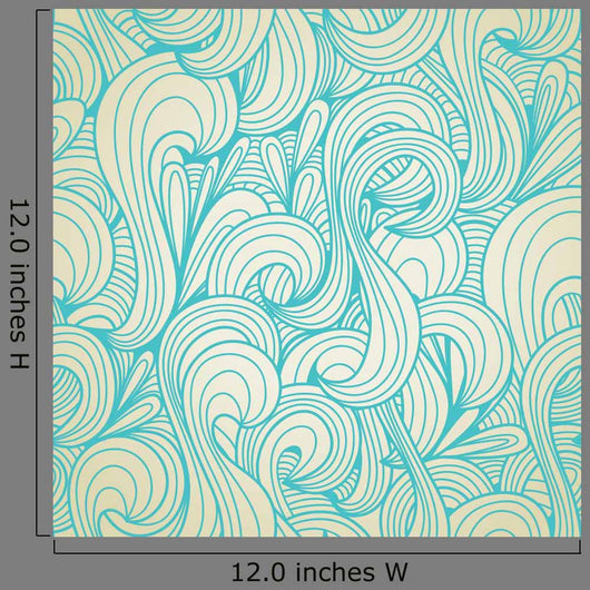 Retro Swirls Seamless Pattern Wall Decal