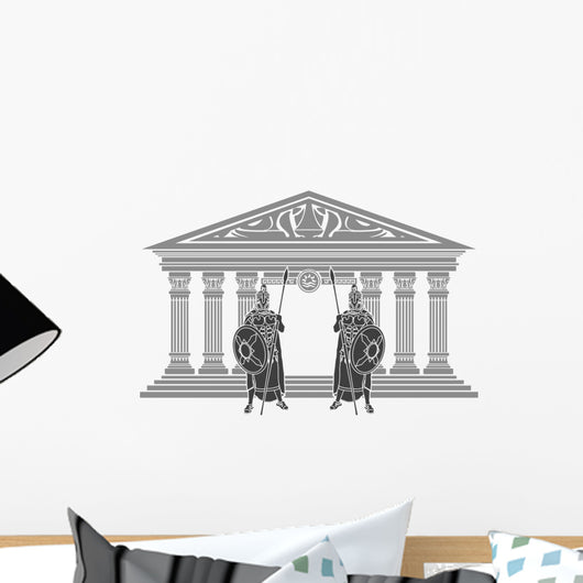 Two Titans and Temple Wall Decal