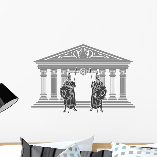 Two Titans and Temple Wall Decal