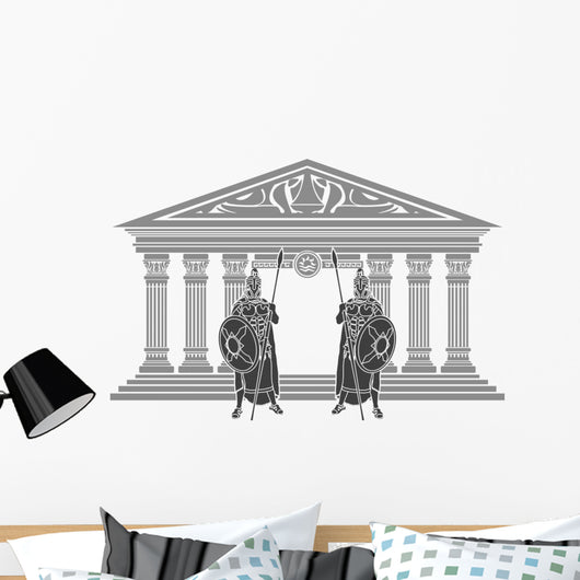 Two Titans and Temple Wall Decal