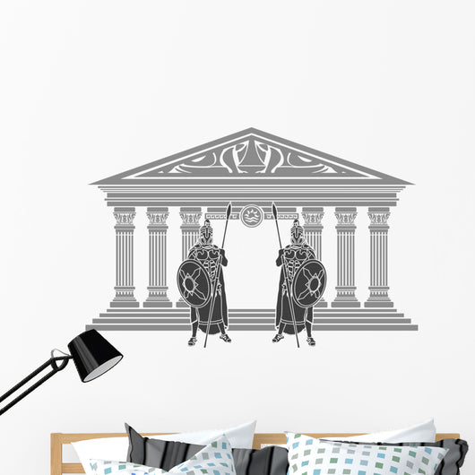 Two Titans and Temple Wall Decal